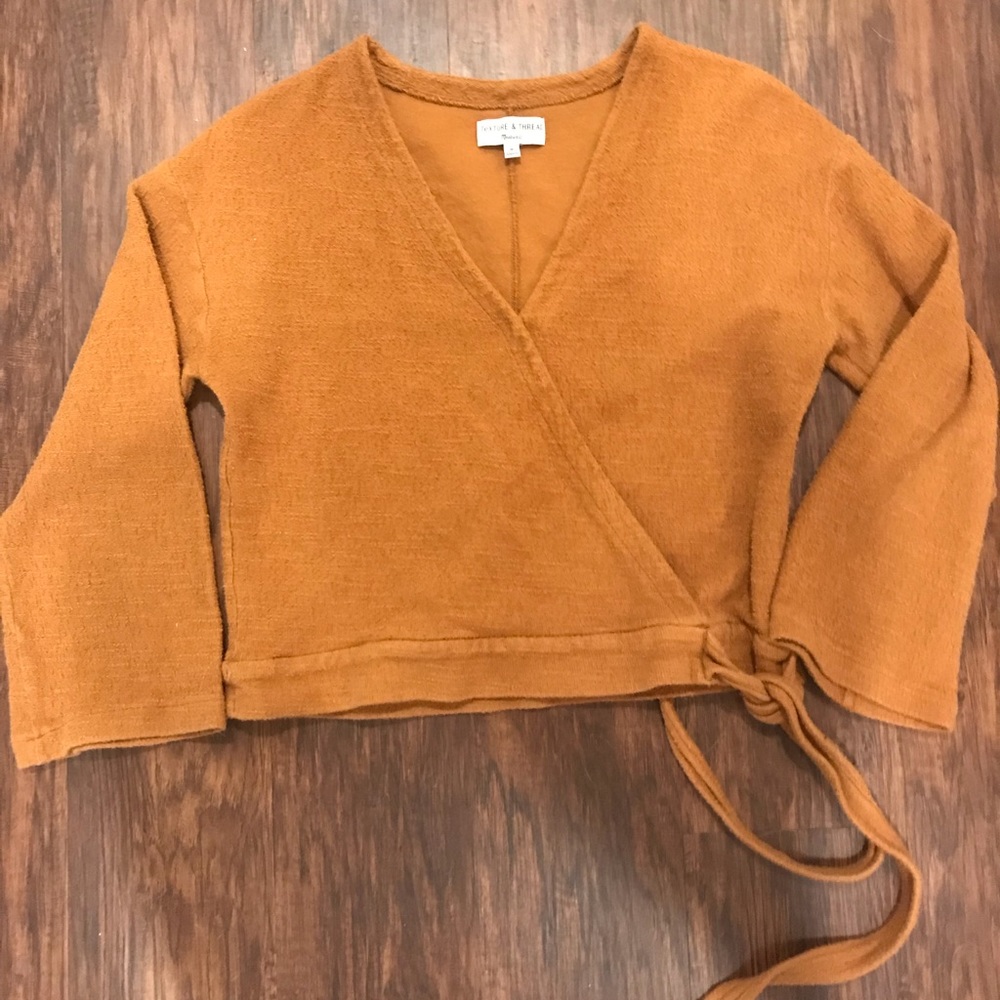 Madewell Texture & Thread Wrap Top